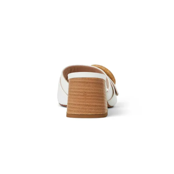 Page Single Band Sandal White Patent