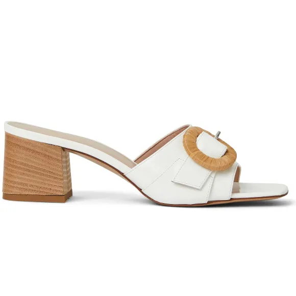 Page Single Band Sandal White Patent