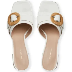 Page Single Band Sandal White Patent