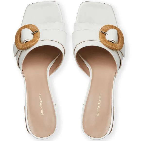 Page Single Band Sandal White Patent