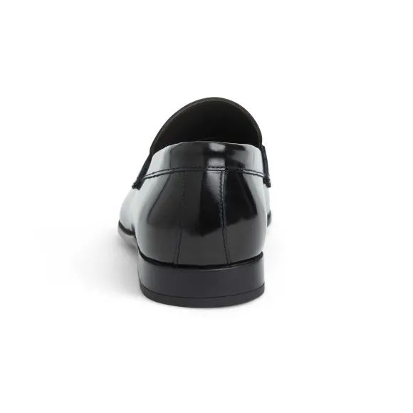 Saffo Slip On Black Bit Loafer Black Leather