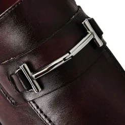 Sante Double Gore Classic Bit Leather Loafer-Bordeaux