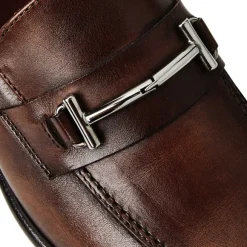 Sante Double Gore Classic Bit Leather Loafer-Brown