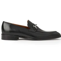 Sante Double Gore Classic Bit Leather Loafer-Black