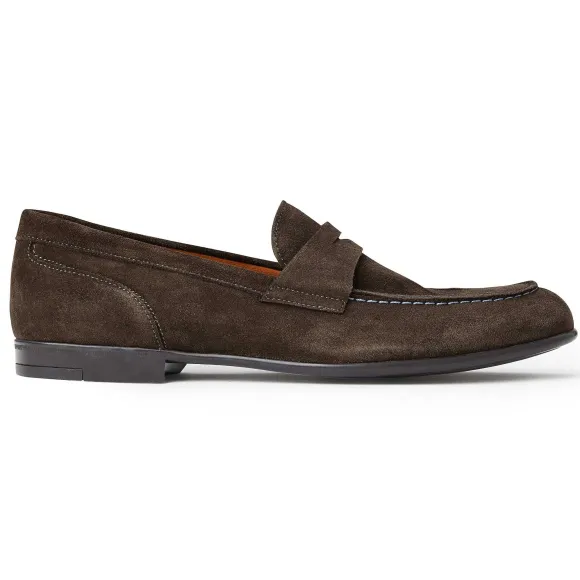 Silas Suede Loafer-Dark Brown