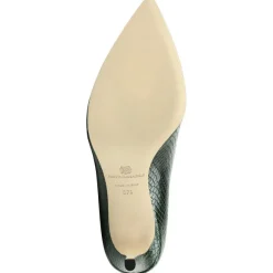 Telma Snake-Print Leather Pointed-Toe Pump - Emerald