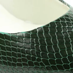 Telma Snake-Print Leather Pointed-Toe Pump - Emerald