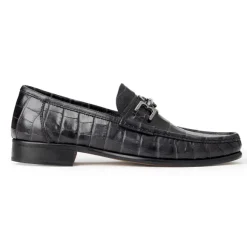 Trieste Classic Moccasin- Black Croc