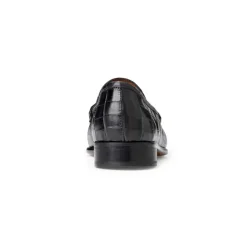 Trieste Classic Moccasin- Black Croc