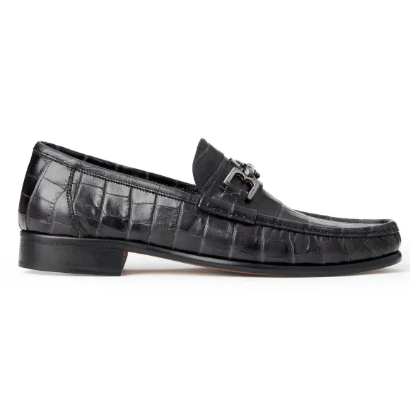 Trieste Classic Moccasin- Black Croc
