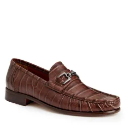 Trieste Classic Moccasin- Brown Croc