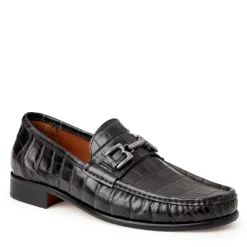 Trieste Classic Moccasin- Black Croc