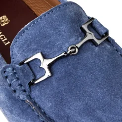 Xander Casual Suede Driving Moccasin-Light Blue