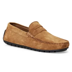 Xane Casual Suede Slip-On Driving Moccasin-Cognac