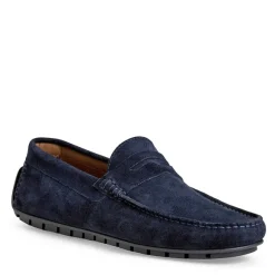 Xane Casual Suede Slip-On Driving Moccasin-Navy